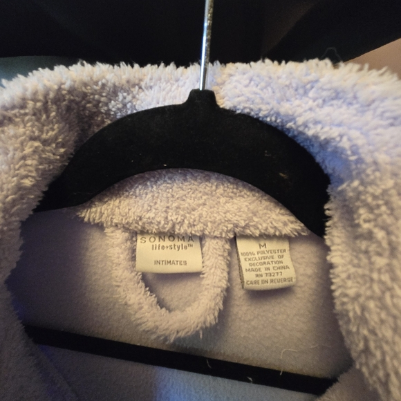 New Sonoma Lifestyle Intimates Zip Up Robe, Size M - Picture 2 of 2